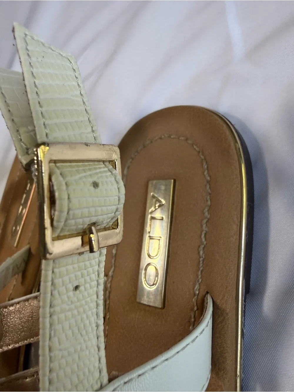 Aldo white strap